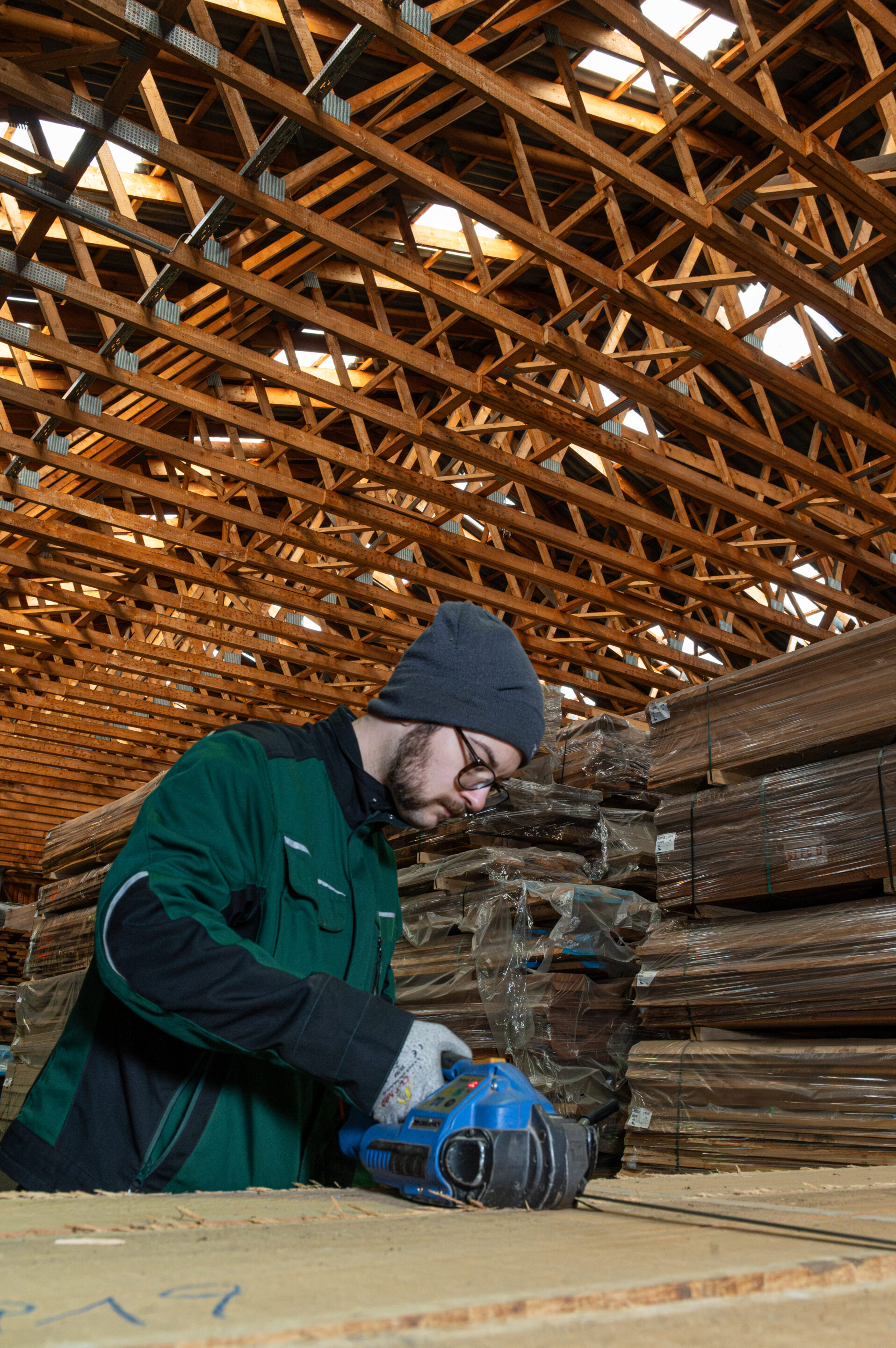 Sawn timber Austria stacked boards
